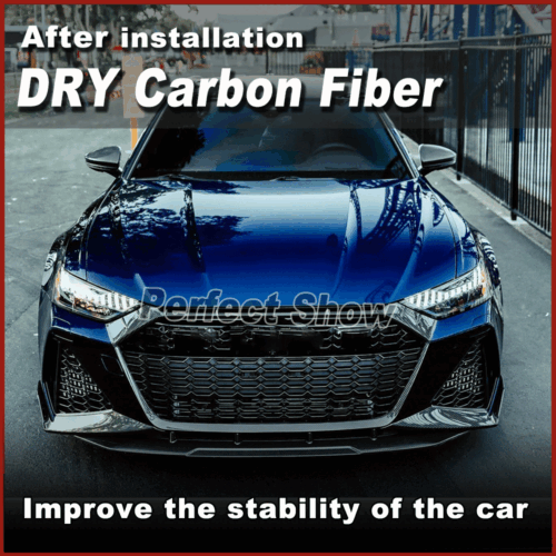 Alerón de parachoques delantero de carbono DRY para Audi RS6 RS7 C8 Avant 19-23 - Imagen 2 de 13