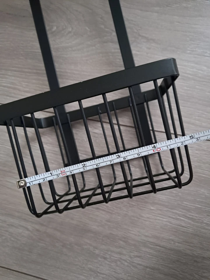 Next organizador colgante despensa sobre la puerta negro detrás de la puerta 2 canastas Foto 3 de 4