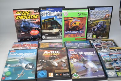 12 * PC Spiele Bundle Simulationen Simulator Zug Bus Landwirtschaft Game Spiel