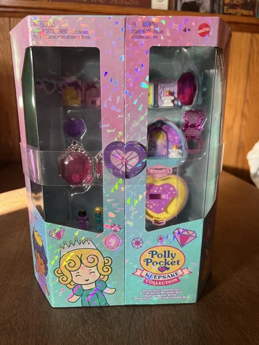 Polly Pocket Keepsake Collection Royal Ball Jewelry Set Unicorn Castle Theme New