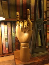 Wooden Mannequin Articulated Hand Form Antiqued Finish  Free  UK Delivery Artist