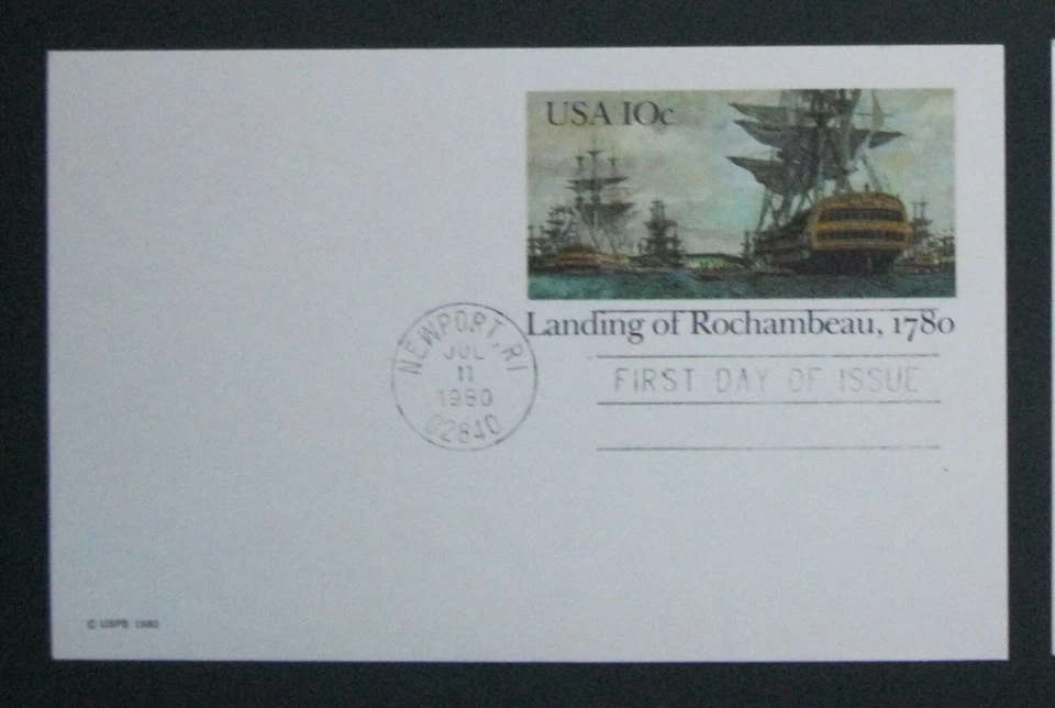 FD Issue Bicent. Rev. Postcards:Geo.Rogers Clark,Kings Mt.,Rochambeau,Cowpens - Image 4 of 4