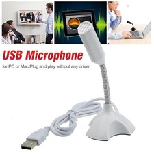 Black Meeting Microphone Plug Play Omnidirectional Condenser PC Mic Compatible with Windows and Mac for Recording,Skype,Chatting Replitel USB Microphone for Computer