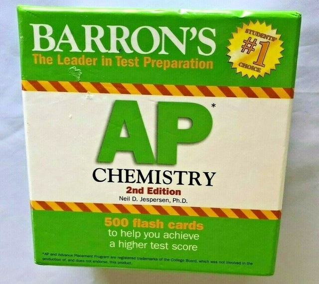 BARRON'S 5X5" AP CHEMISTRY FLASH CARDS New eBay