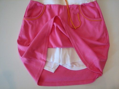 Bobby Jones Stretch Golf Skort Skirt Pima Cotton Hot Pink Knit M Pickleball - Picture 2 of 4