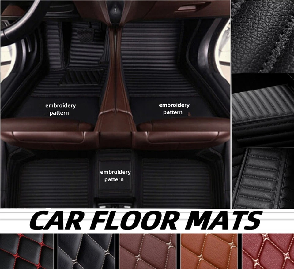 For Volvo Car Floor Mats PU Leather Waterproof Custom All Weather Carpets Liners Foto 2 de 4
