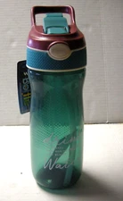 Water Bottle With Spray Mist By Jiayin, 20.3 Oz., Green, Brand New