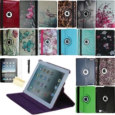 360 Rotating Case Stand Smart Cover Magnetic Folio Sleeve For Old iPad 2012