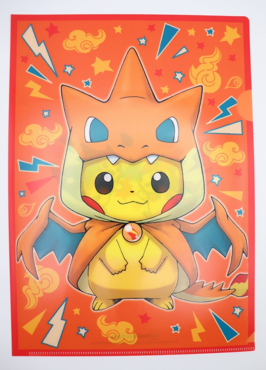 Pokochanさま＊確認ページです Pikachu Mega Charizard Poncho Pokemon Center Clear File A4