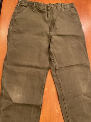 Carhartt Original Dungaree Fit カーキ フェード Men's Carhartt Loose Original Fit Canvas Work Dungaree Pants
