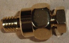 Gold GM Side Post Battery Terminal W/ Amp Stud New Add Power Wire Adapter