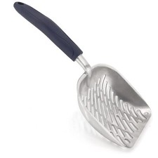 Non-Stick Metal Cat Litter Scoop with Long Handle Aluminum Alloy Deep Shovel