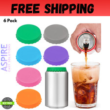 6X Silicone Soda Can Cover Top Lid Beer Beverage Juice Can Cover Drink Protector