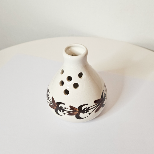 JERSEY POTTERY SMALL VASE FLOWER FROG CHANNEL ISLANDS UK - Picture 2 of 8