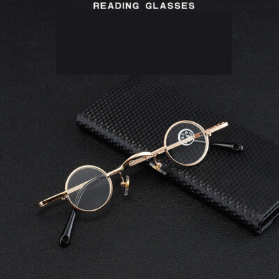 Vintage Small Round Eyeglasses Frames Hand Made Metal Glasses Mens Women 
