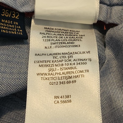 NEW Ralph Lauren POLO Mens W37" L32" Straight Fit Stretch Chino Pants Spring Red - Picture 12 of 12