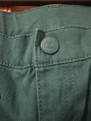 NWT Gymboree Girls Teal Denim Gold-Buttoned Pocket Straight-Leg Dress Pants; 7 - Picture 4 of 9
