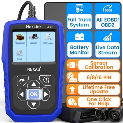 NEXAS NL102 Heavy Duty Truck Scanner All System Diesel ABS ESP Code Reader