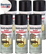 215215-6PK Stops Rust Rust Reformer Spray, 10.25 Oz, Black, 6 Pack