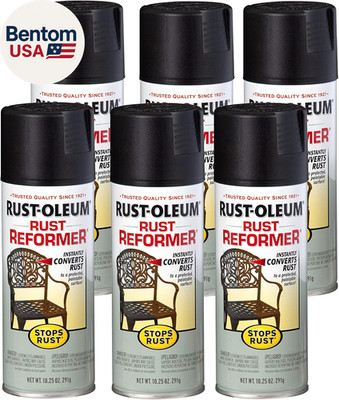 215215-6PK Stops Rust Rust Reformer Spray, 10.25 Oz, Black, 6 Pack