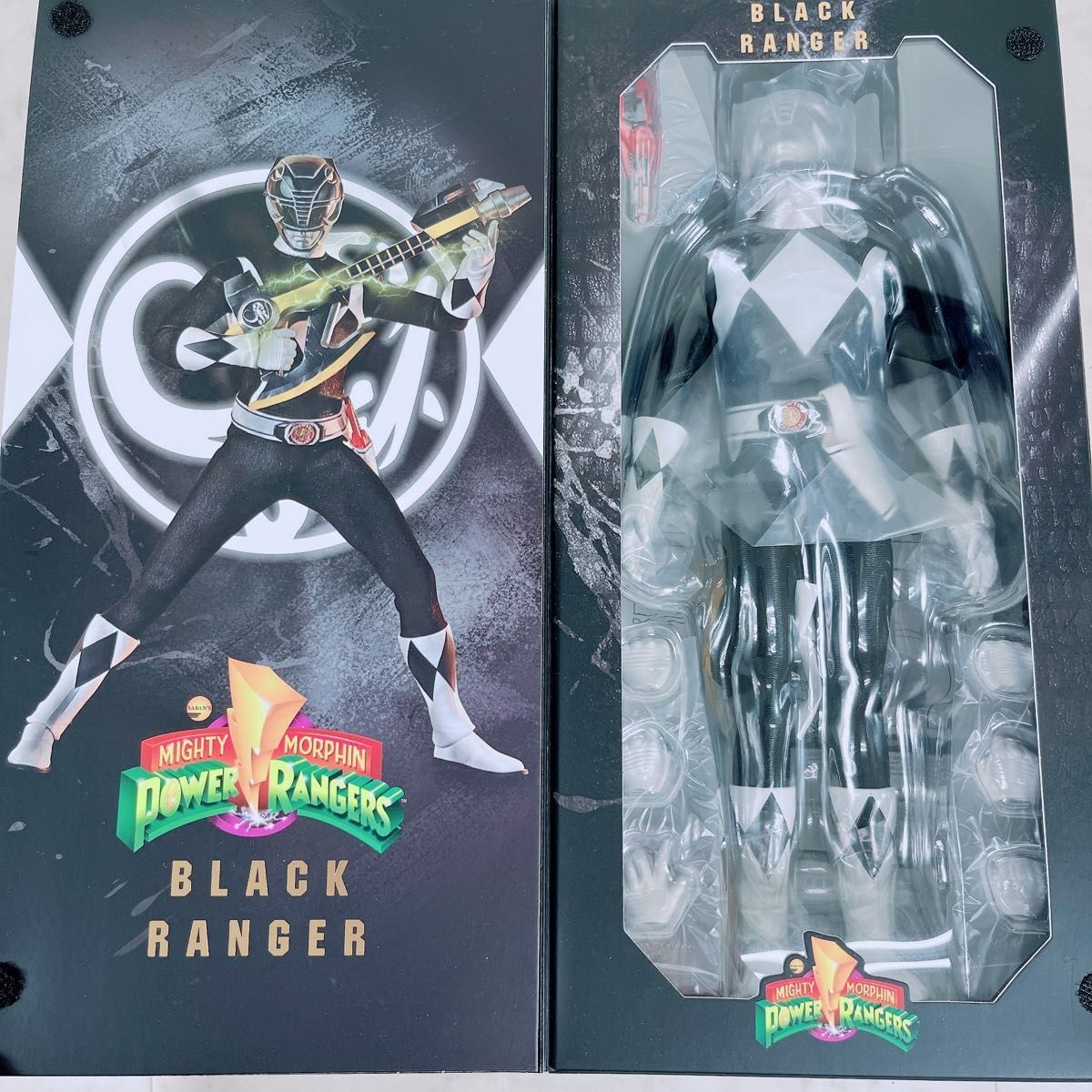 three zero パワーレンジャ ブラックレンジャー フィギュア　NT326 Mighty Morphin Power RangersFigZero 1/6 Dragon Shield Black