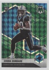 2021 Panini Mosaic Rookies Green Mosaic Prizm Chuba Hubbard #325 0a4r