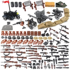 WW2 Military Weapons Pack Toy Building Set for Soldier Figures Bricks Model Army