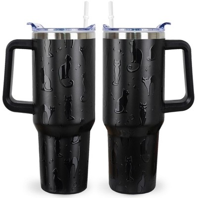 Black Cat Gifts Goth Gift Gothic Halloween Tumbler 40 Oz 3d-Printed Cats Cup ...