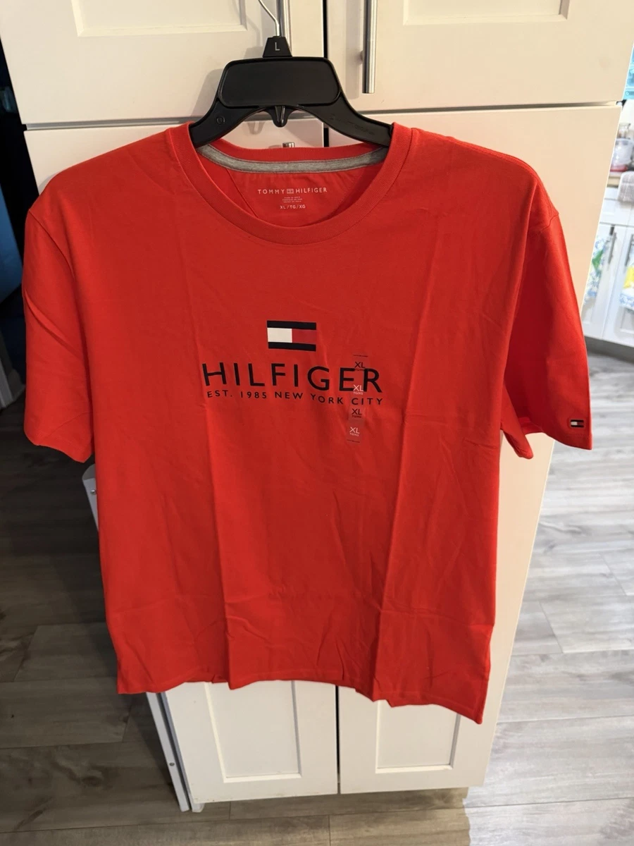 トミーヒルフィガー   新品 L Red Tommy Hilfiger Red T-Shirts for Men for sale | eBay