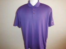Men's Nike Golf Tour Performance DRI-FIT sz XL Purple EMBROIDERED SS Polo Shirt