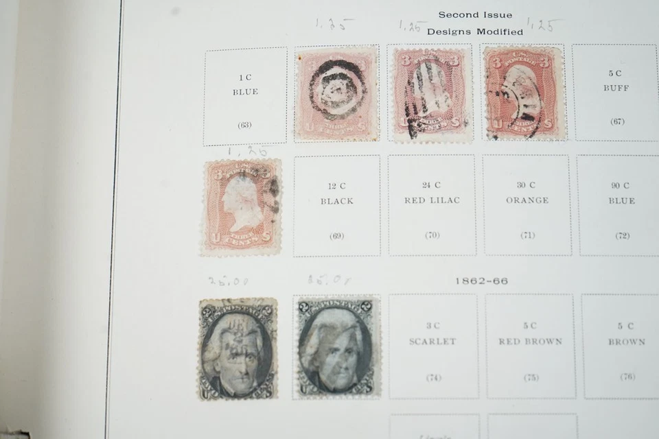 US 1850s-1930s COLLECTION OF 360+ STAMPS MINT & USED STORED IN SCOTT ALBUM - Image 3 of 4
