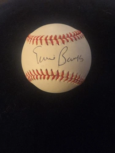 Ernie Banks Signed Baseball Inscribed JSA Certified Autographed