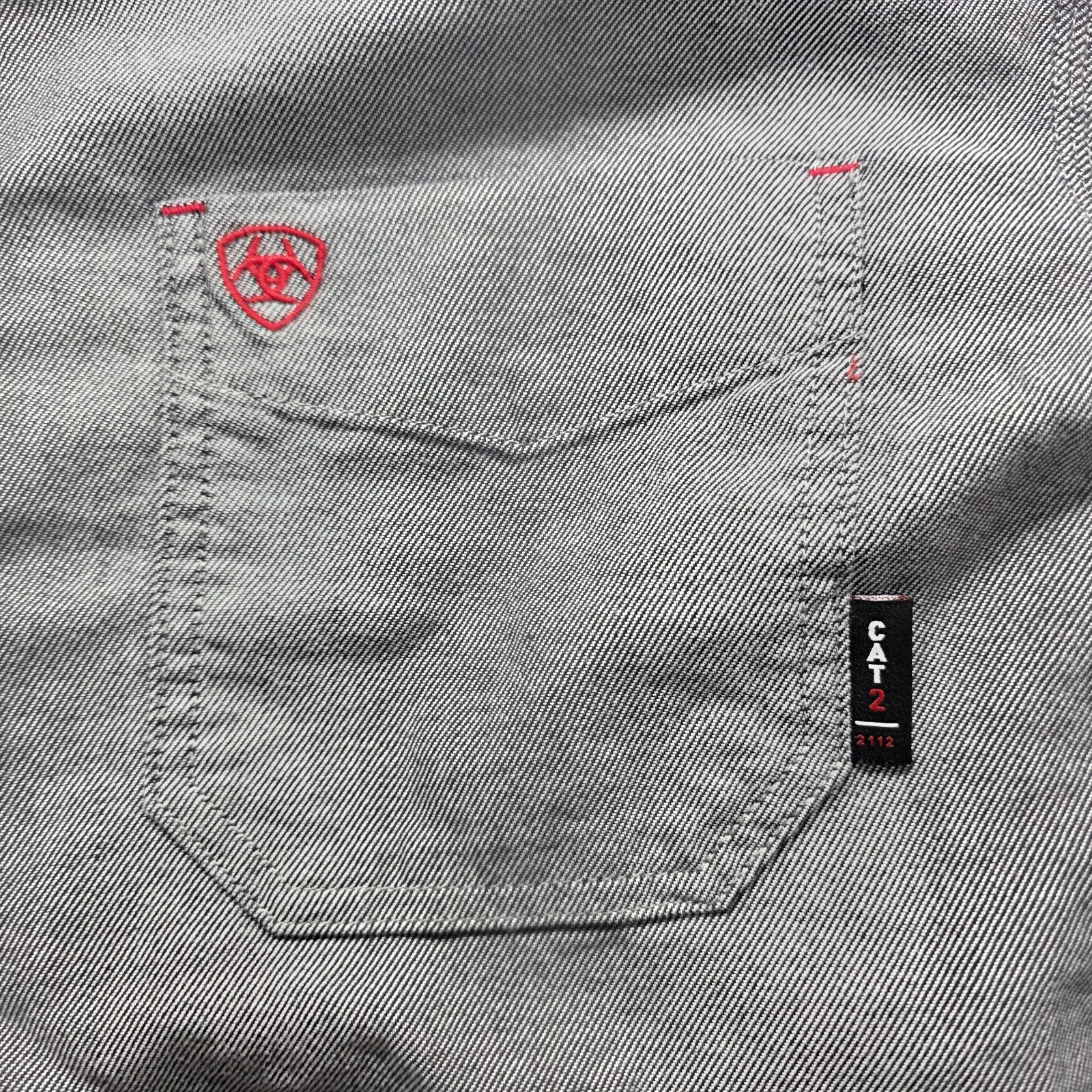 Ariat FR Flame Resistant Cat 2 Solid Gray Button … - image 7