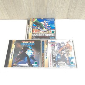 Sega Saturn console Japanese White system with 3 games 1 controller & cables