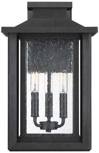 Wakefield 17" High Earth Black 3-Light Outdoor Wall Light - Picture 3 of 4