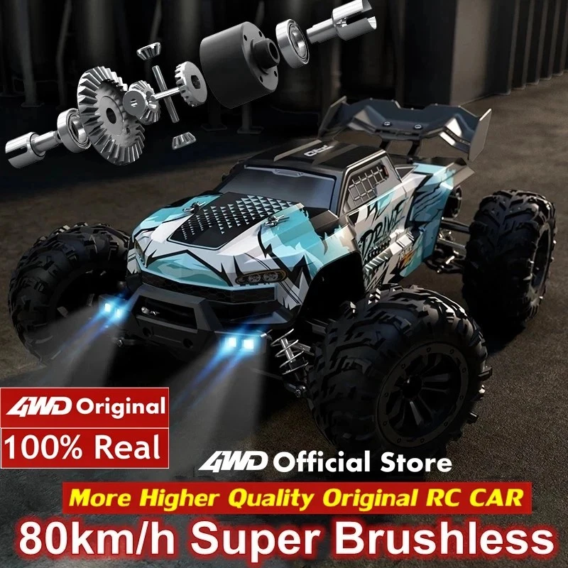 1:16 Scale 4x4 RC Monster Truck RTR 80KM/H Off Road Vehicle - Image 3 of 4