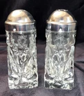 Anchor Hocking Vintage Prescut Star of David Salt & Pepper Shakers Flaws