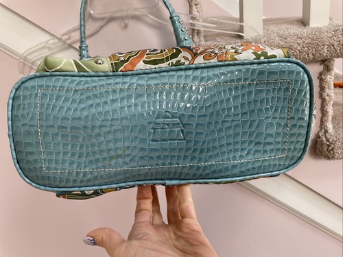 Kathy Zeeland Shoulder Bag Blue Green Multicolored Rhinestone Hobo Floral Spring - Picture 19 of 24