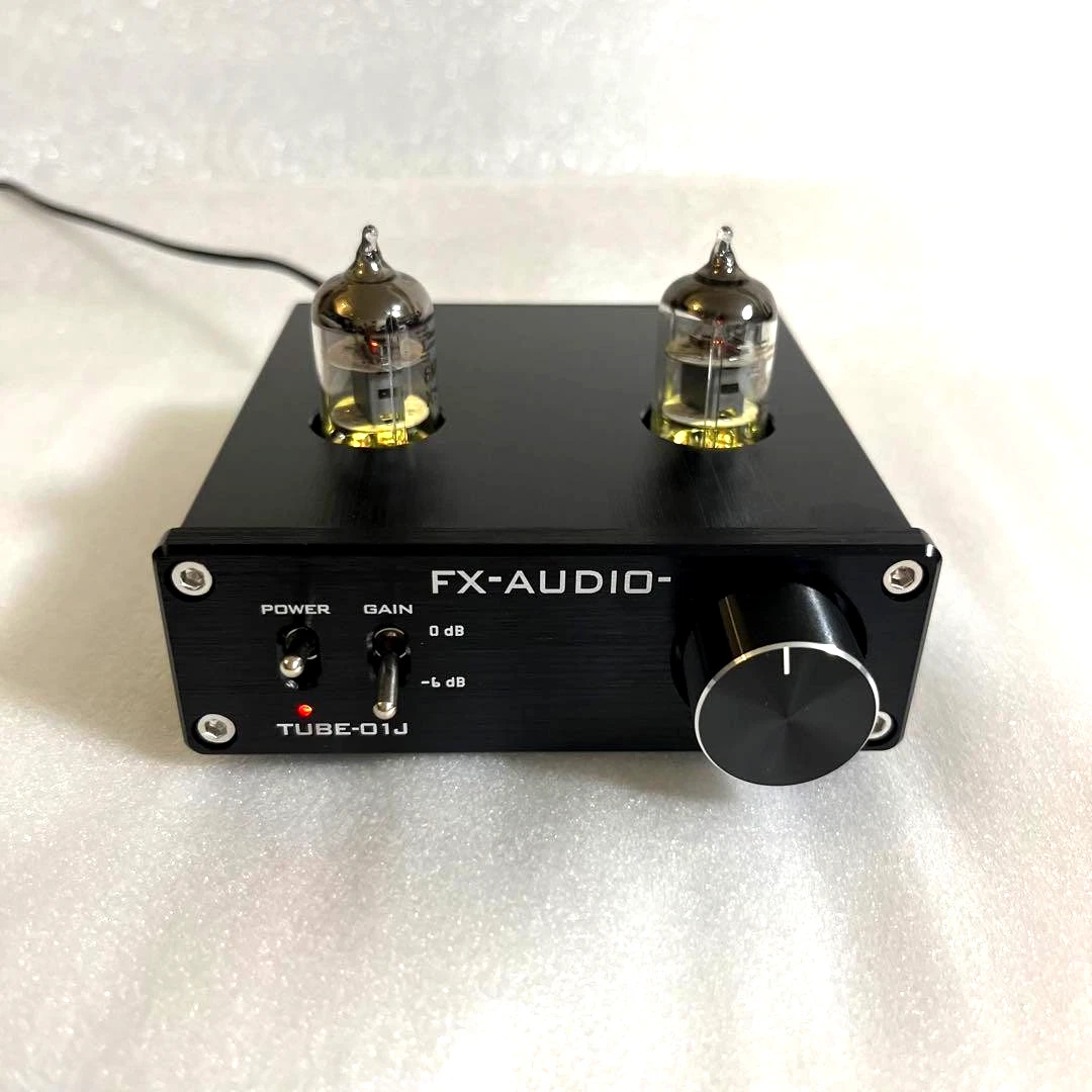 美品　fx-audio TUBE-01J Fx-Audio Tube-01J Black Tube Preamp Amplifier w/Adapter 100-240V