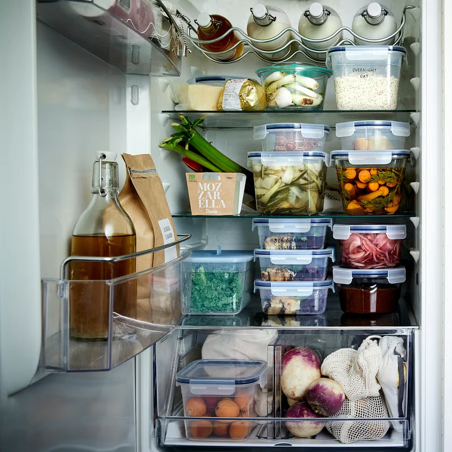 IKEA 365+ Contenedores de Alimentos Cuadrados Paquete de 6 Apilables Herméticos Libre de BPA de 25 OZ Foto 4 de 4