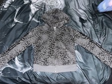 Named Collective Grey Leopard Print Daggers Hoodie Size Small/Medium