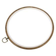 2pcs Embroidery Hoop Frame 10" Round Imitated Wood Circle Cross-Stitch Ring