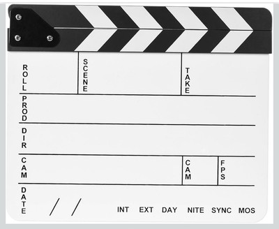Professional Movie Directors Clapboard, Photography Studio Video TV Acrylic 