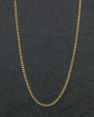 9 Karat Gelbgold feine massive Panzerkette für Anhänger 16'' (80.26.317)