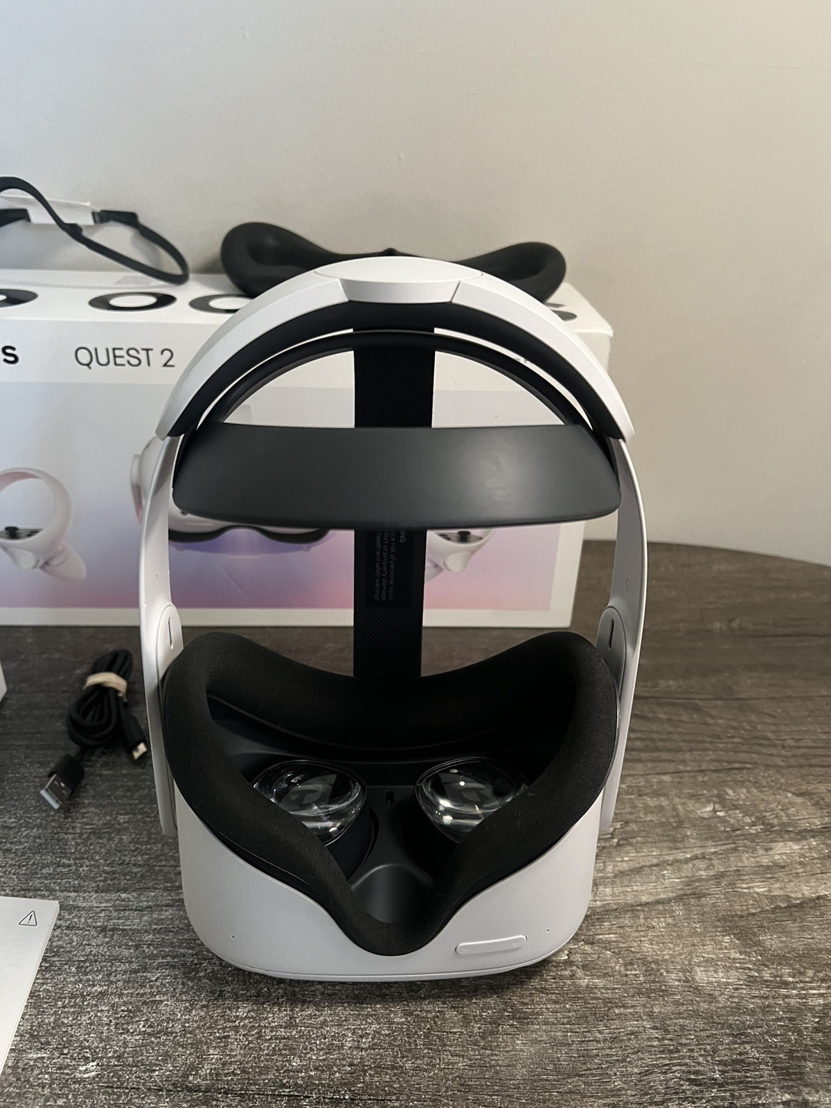 Meta Oculus Quest 2 256GB VR Headset Bundle With Elite Strap & Original Boxes