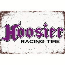 Metal Sign Vintage Hoosier Racing Tire Logo Metal Plate Garage Man Cave Decor