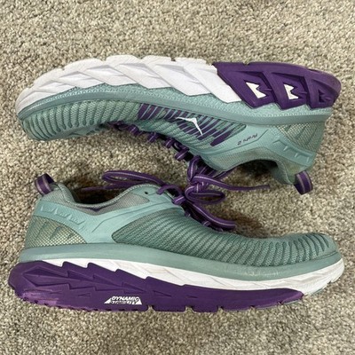 Women's Hoka One One Arahi Size Seafoam Green And Purple