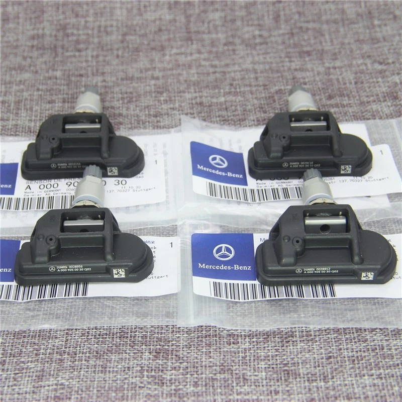 Nuevos sensores de monitoreo de presión de neumáticos de 4 piezas A0009050030 TPMS para Benz C300 Foto 3 de 4