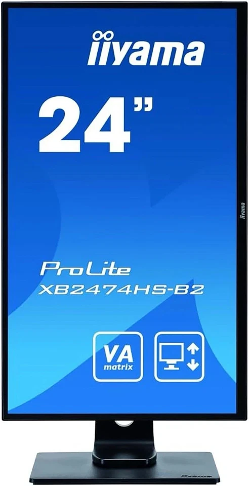 iiyama ProLite XB2474HS 24" Full HD 1080p VA LED Monitor - HDMI DISPLAY VGA - Image 3 of 4