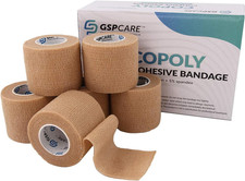 Self Adherent Cohesive Bandages Wrap 6 Count 2" X 5 Yards, Medical Tape, Adhesiv